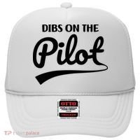 Womens Pilot Wife Dibs On The Pilot Pilot Girlfriend Hat thumb 0