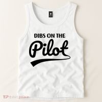 Womens Pilot Wife Dibs On The Pilot Pilot Girlfriend Tank Top thumb 2