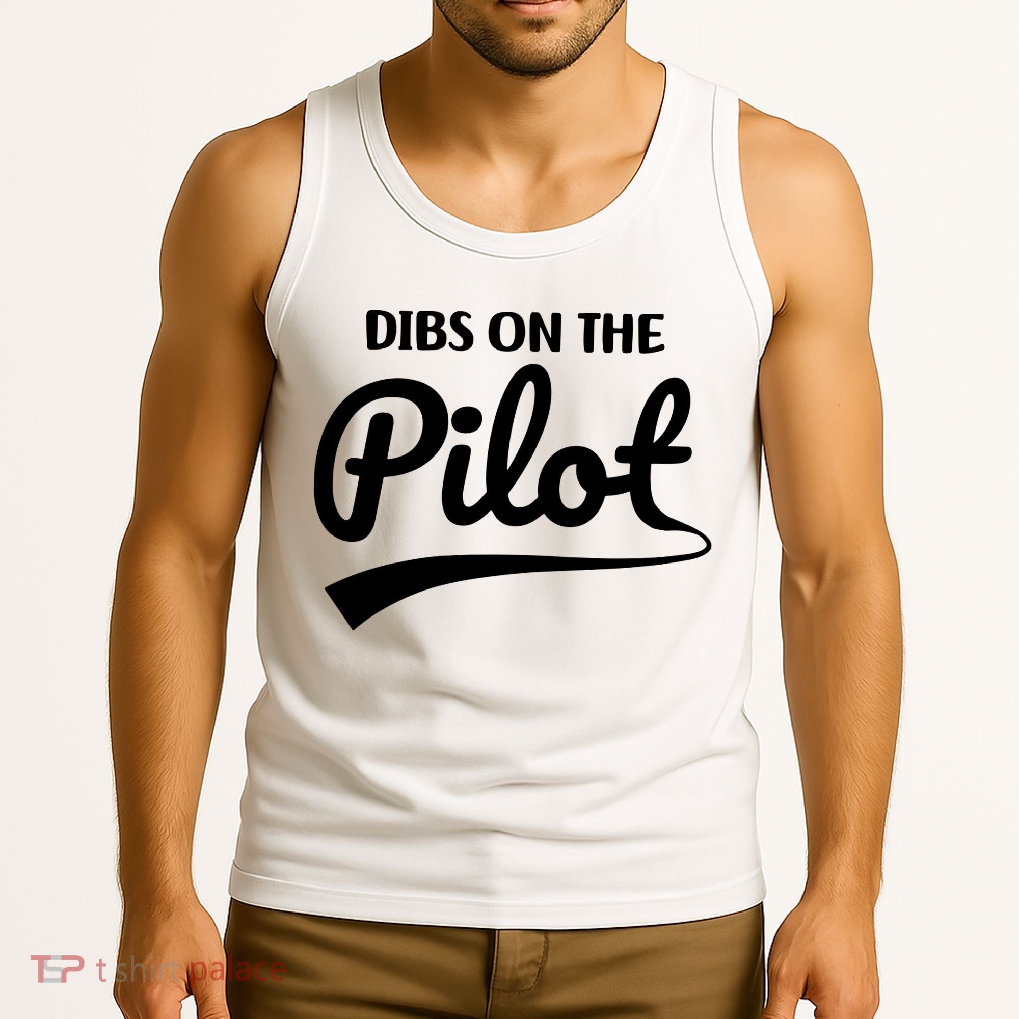 Womens Pilot Wife Dibs On The Pilot Pilot Girlfriend Tank Top