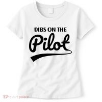 Womens Pilot Wife Dibs On The Pilot Pilot Girlfriend Women's T-Shirt thumb 0