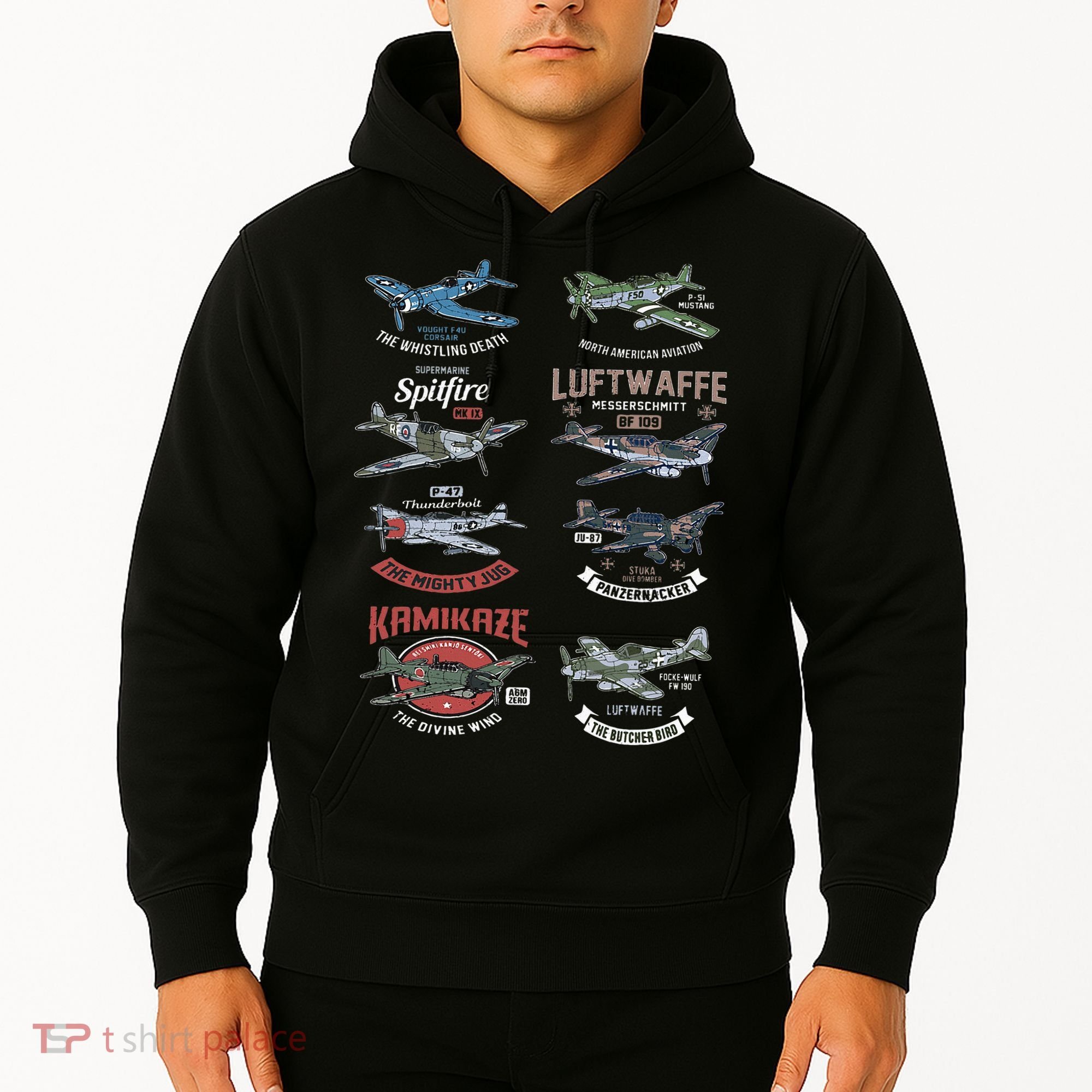 Ww2 Planes Warbirds Warplanes F4u Corsair P 47 Thunderbolt Hoodie