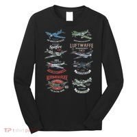 Ww2 Planes Warbirds Warplanes F4u Corsair P 47 Thunderbolt Long Sleeve Shirt thumb 0