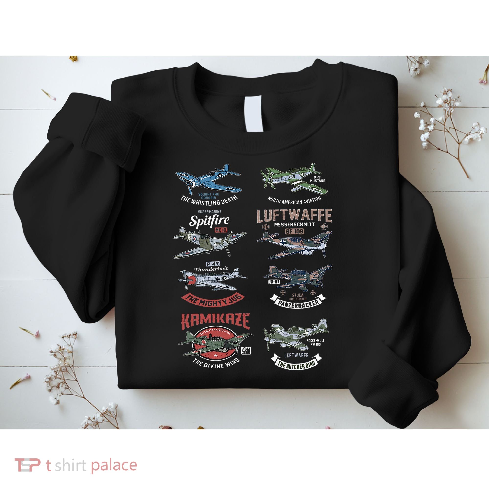 Ww2 Planes Warbirds Warplanes F4u Corsair P 47 Thunderbolt Sweatshirt