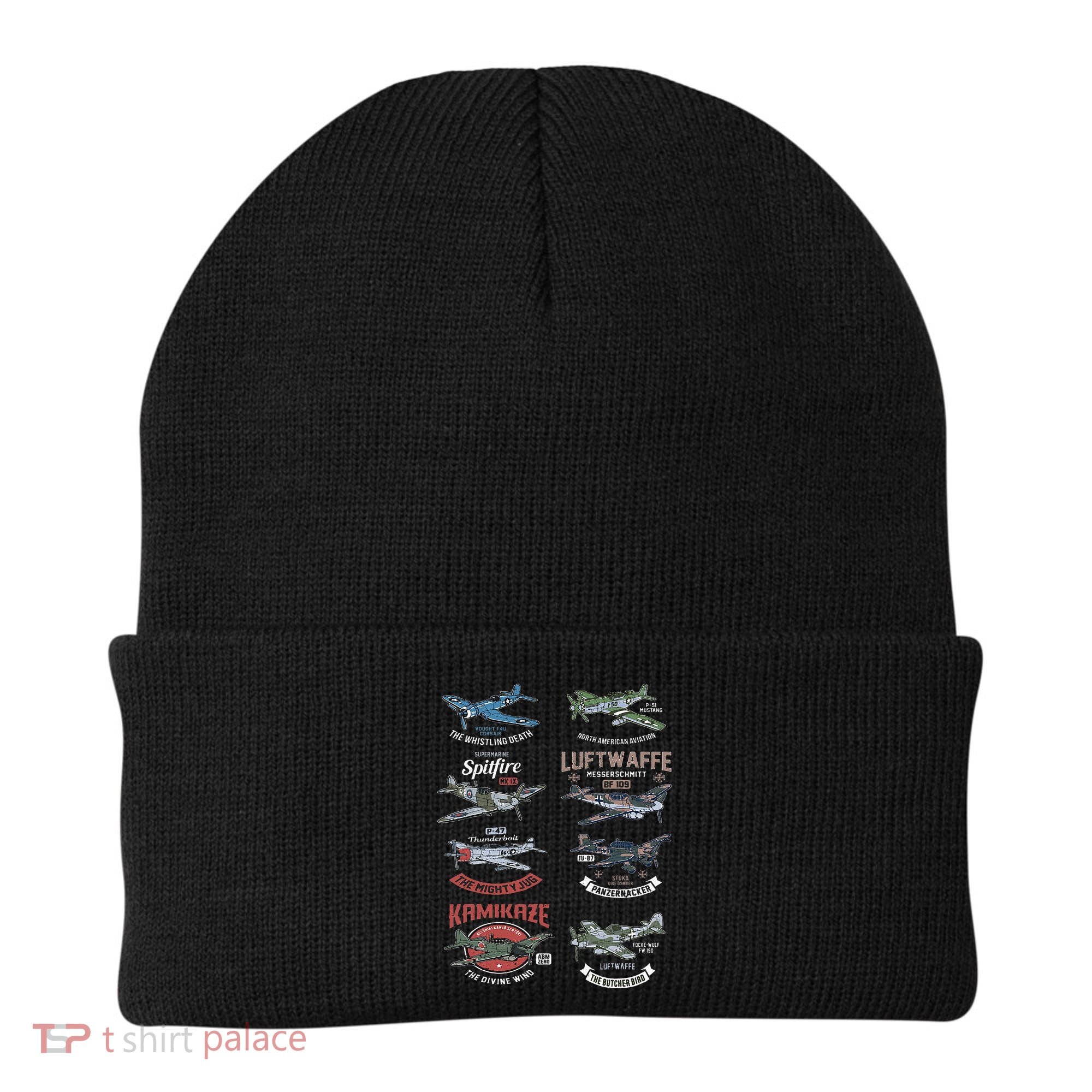 Ww2 Planes Warbirds Warplanes F4u Corsair P 47 Thunderbolt Beanie