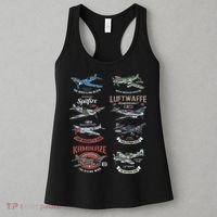 Ww2 Planes Warbirds Warplanes F4u Corsair P 47 Thunderbolt Women's Tank Top thumb 3
