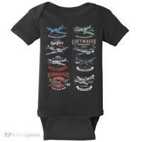Ww2 Planes Warbirds Warplanes F4u Corsair P 47 Thunderbolt Baby Bodysuit thumb 0