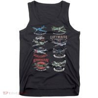 Ww2 Planes Warbirds Warplanes F4u Corsair P 47 Thunderbolt Tank Top thumb 0