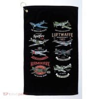 Ww2 Planes Warbirds Warplanes F4u Corsair P 47 Thunderbolt Golf Towel thumb 0