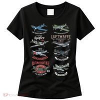 Ww2 Planes Warbirds Warplanes F4u Corsair P 47 Thunderbolt Women's T-Shirt thumb 0