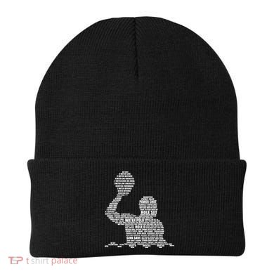 Waterpolo Player Word Cloud Water Polo Players Coach Gift Beanie