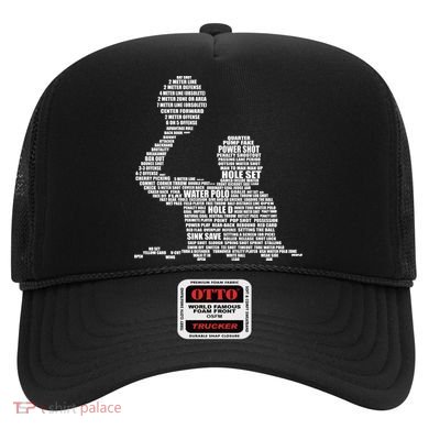 Waterpolo Player Word Cloud Water Polo Players Coach Gift Hat