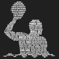 Waterpolo Player Word Cloud Water Polo Players Coach Gift Hat thumb 2