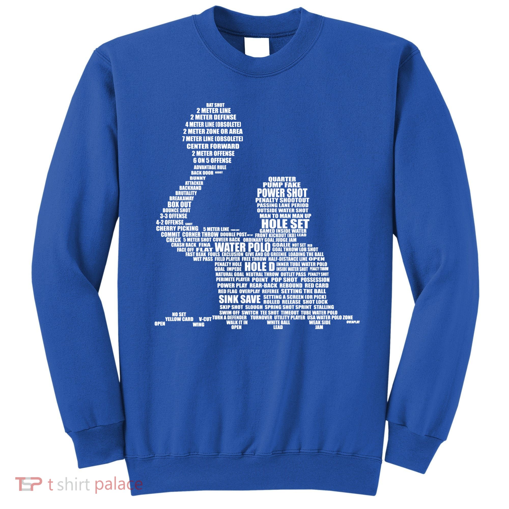 Waterpolo Player Word Cloud Water Polo Players Coach Gift Sweatshirt
