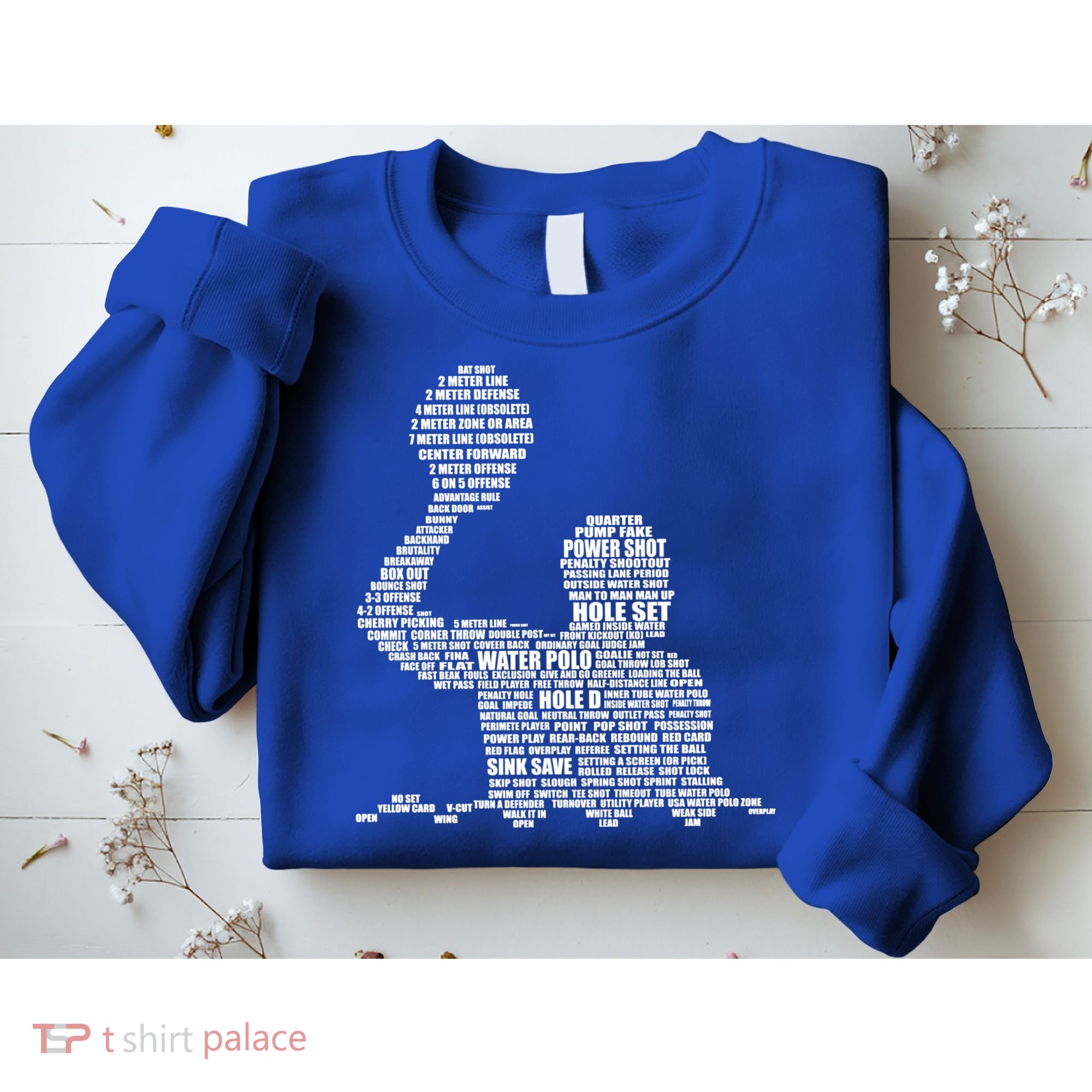 Waterpolo Player Word Cloud Water Polo Players Coach Gift Sweatshirt