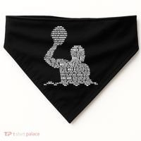 Waterpolo Player Word Cloud Water Polo Players Coach Gift Cool Gift USA-Made Doggie Bandana thumb 0