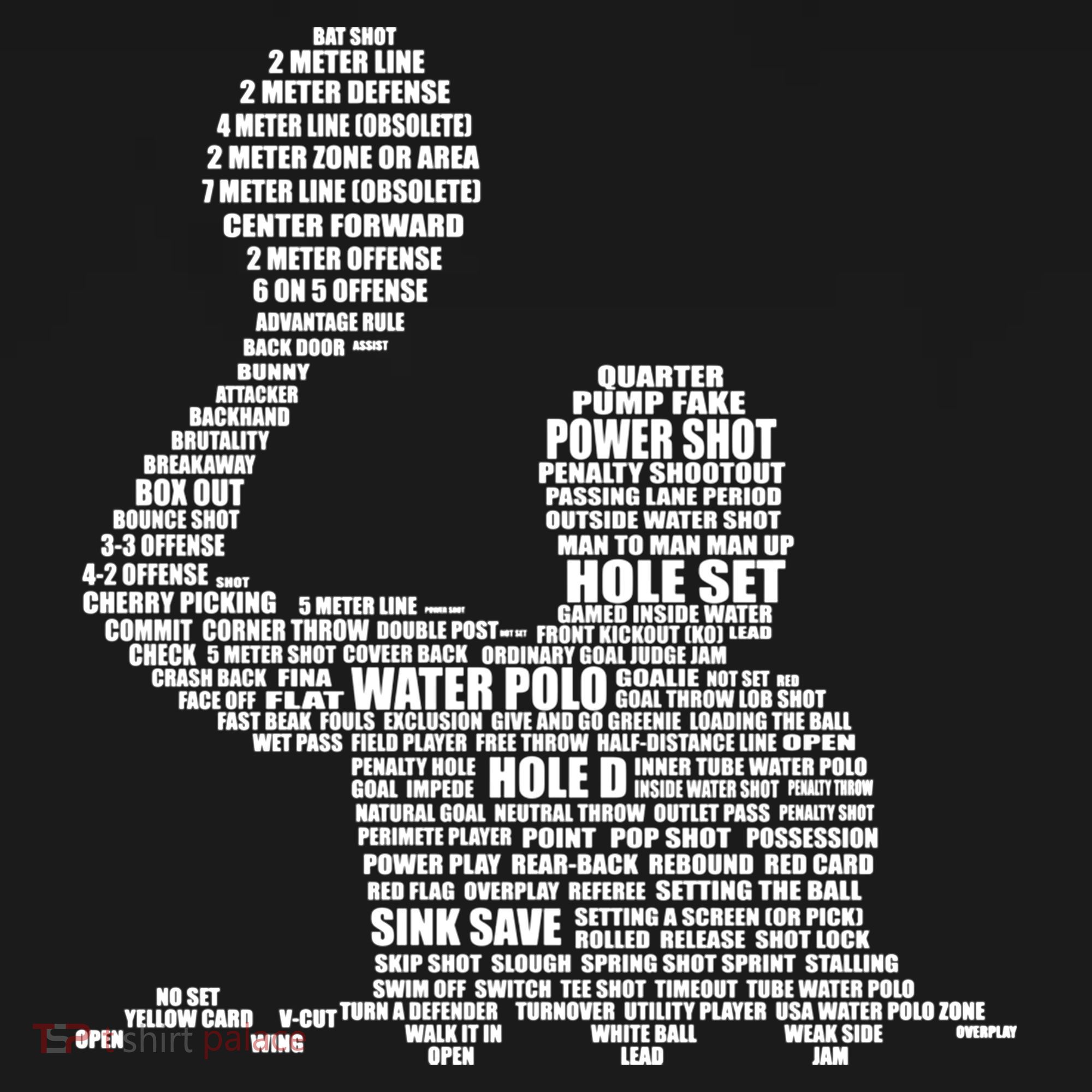 Waterpolo Player Word Cloud Water Polo Players Coach Gift Cool Gift USA-Made Doggie Bandana