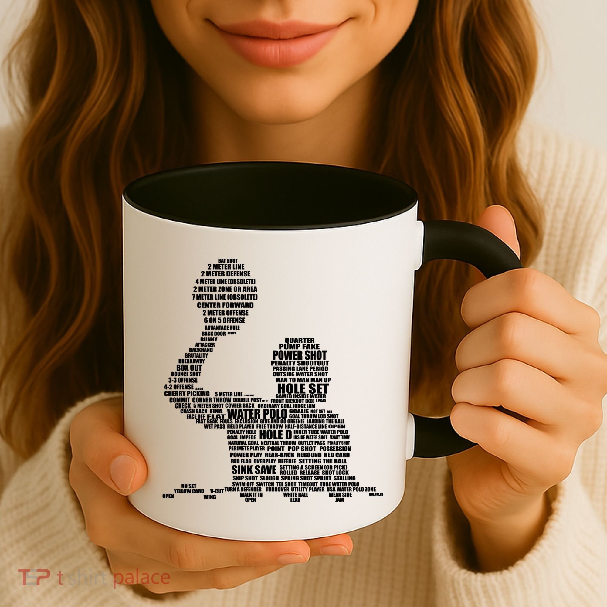 Waterpolo Player Word Cloud Water Polo Players Coach Gift Cool Gift Coffee Mug