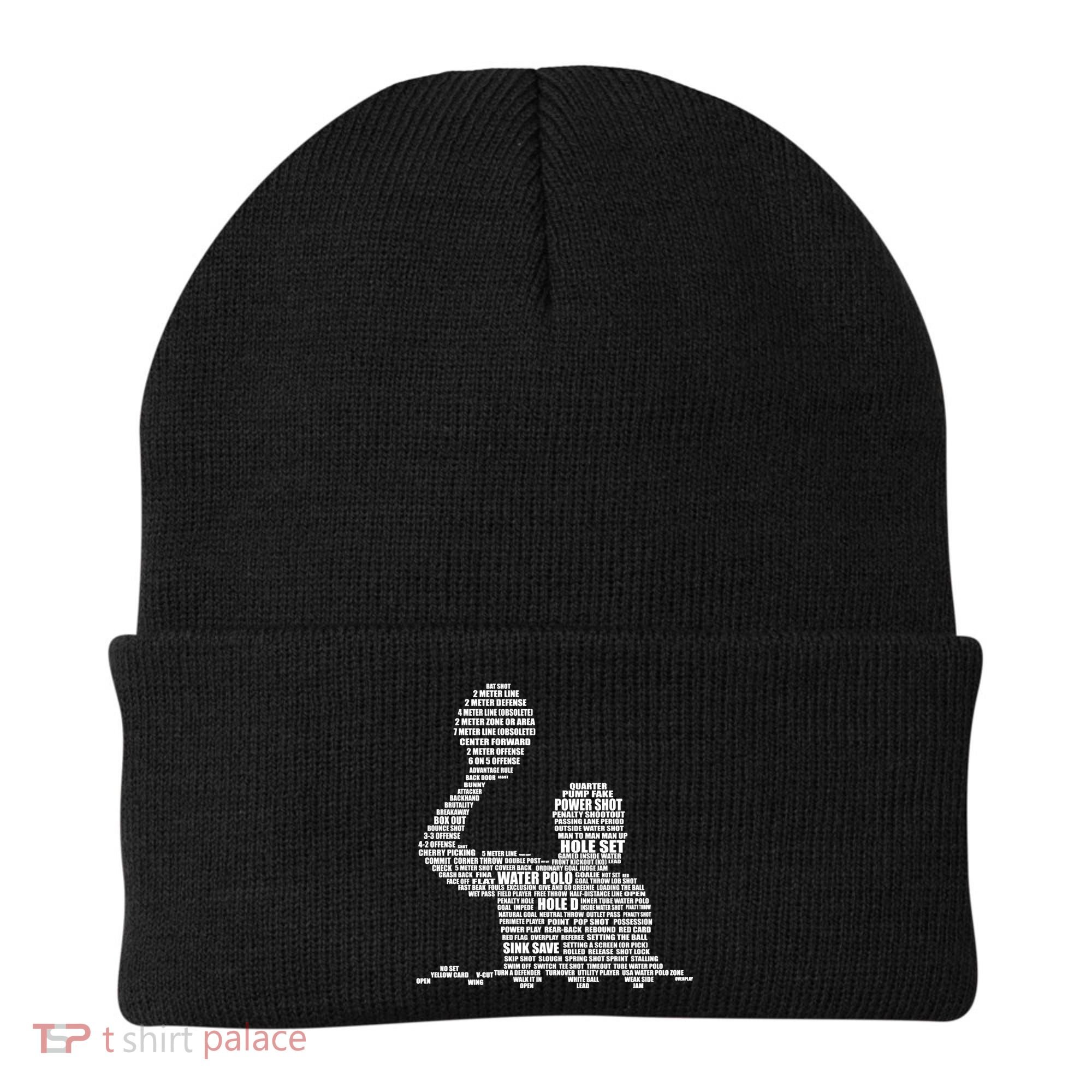 Waterpolo Player Word Cloud Water Polo Players Coach Gift Cool Gift Beanie