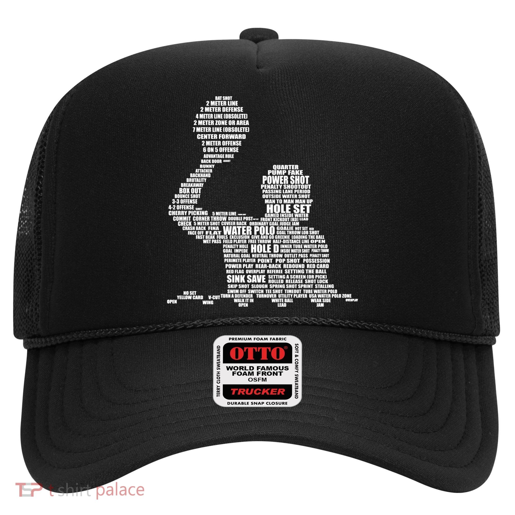 Waterpolo Player Word Cloud Water Polo Players Coach Gift Cool Gift Hat