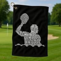 Waterpolo Player Word Cloud Water Polo Players Coach Gift Cool Gift Golf Towel thumb 1