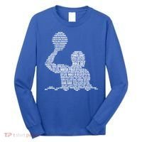 Waterpolo Player Word Cloud Water Polo Players Coach Gift Cool Gift Long Sleeve Shirt thumb 0