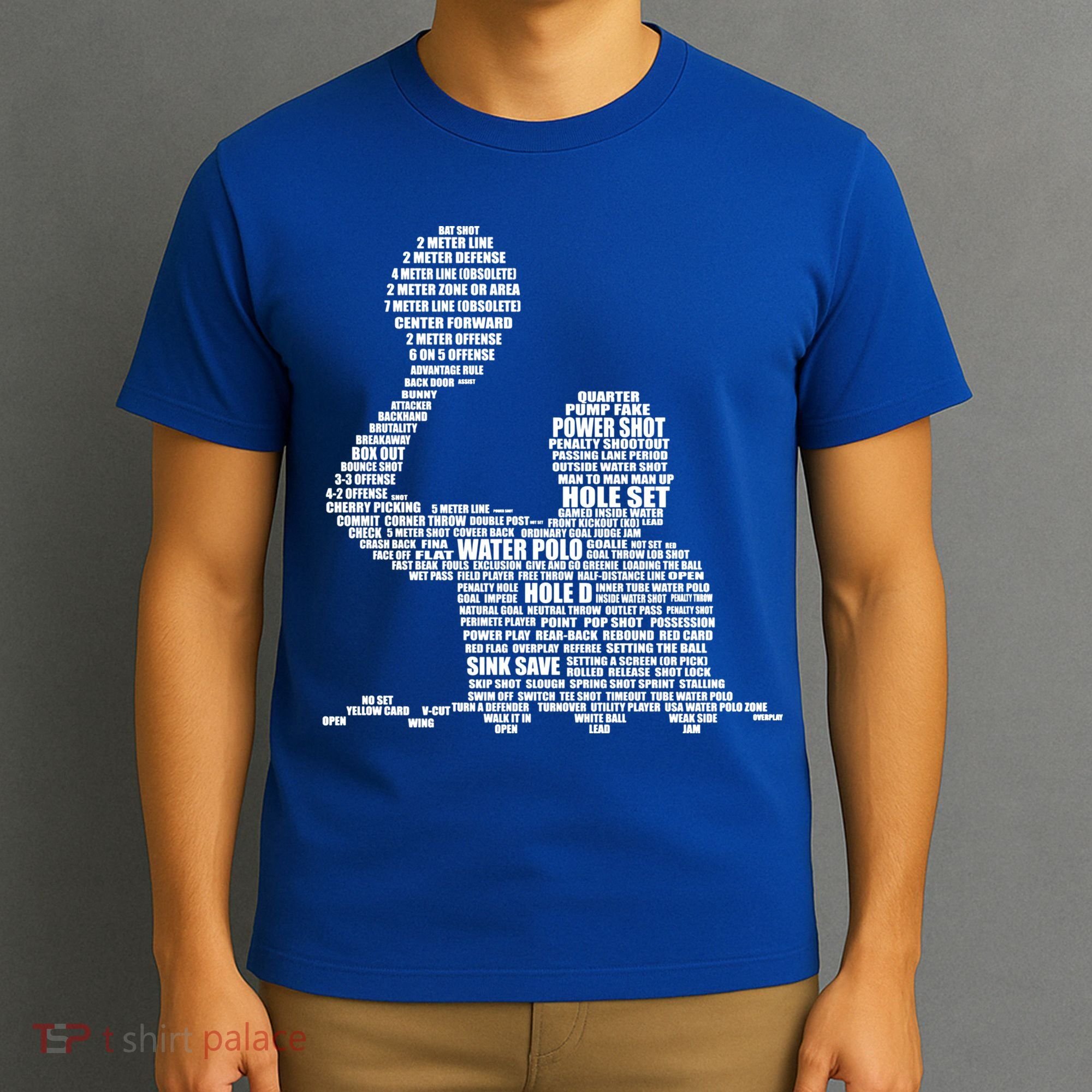 Waterpolo Player Word Cloud Water Polo Players Coach Gift Cool Gift T-Shirt