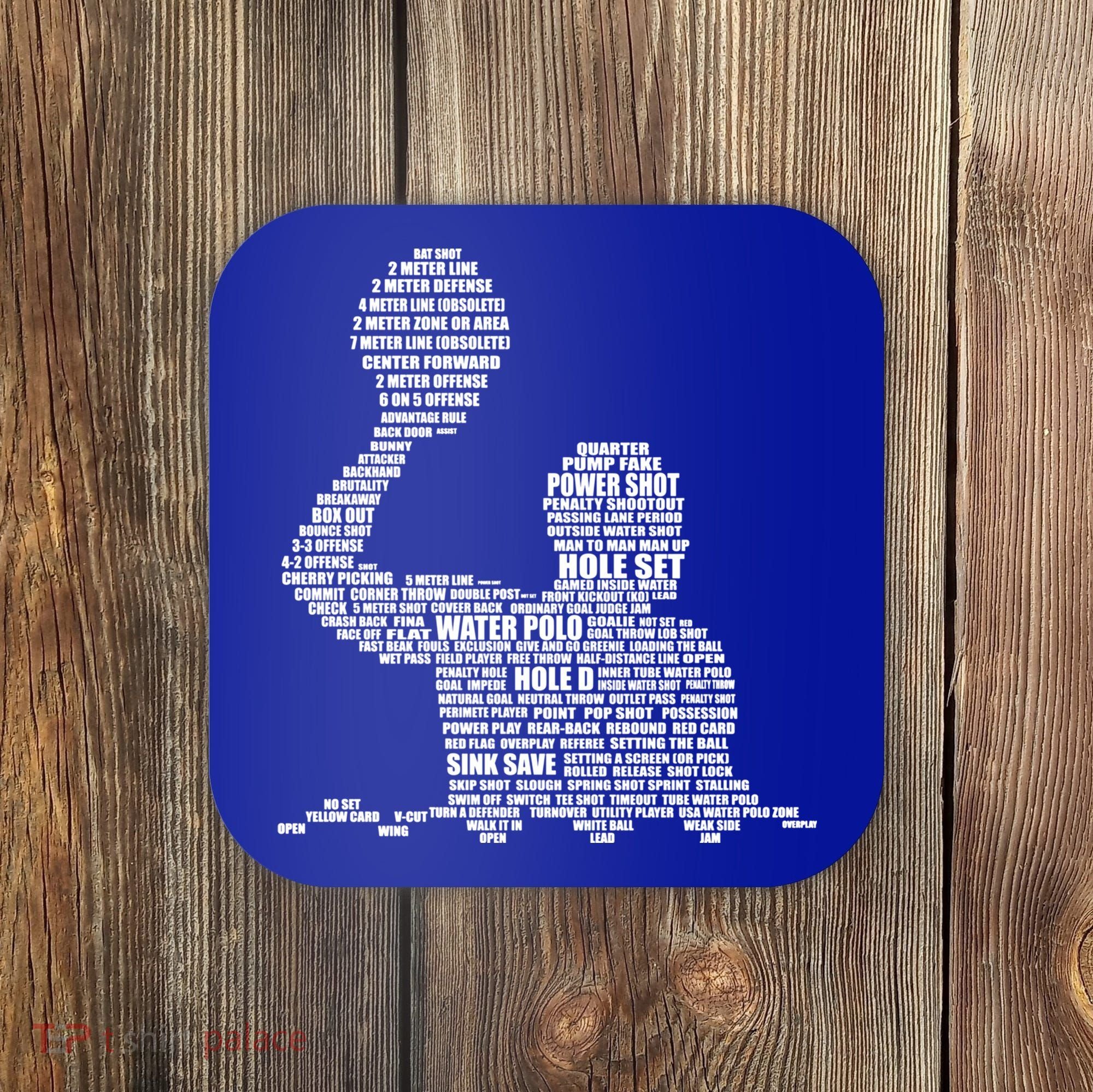 Waterpolo Player Word Cloud Water Polo Players Coach Gift Cool Gift Coaster