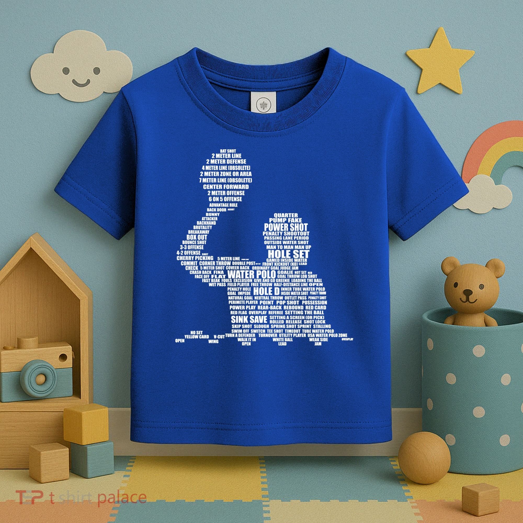 Waterpolo Player Word Cloud Water Polo Players Coach Gift Cool Gift Toddler T-Shirt