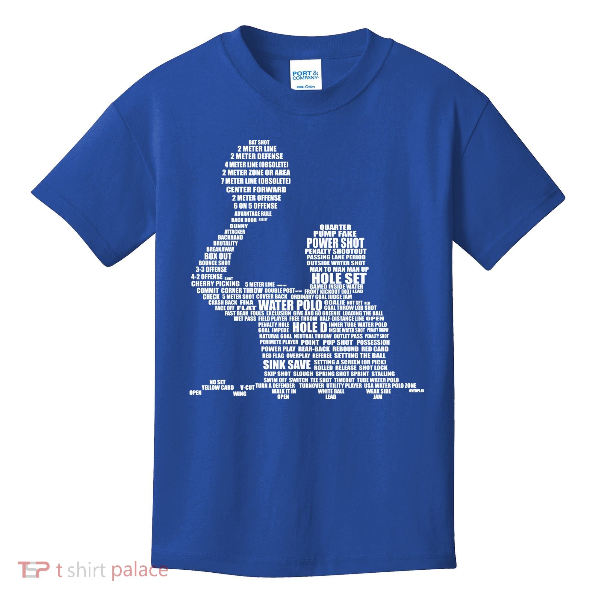 Waterpolo Player Word Cloud Water Polo Players Coach Gift Cool Gift Kids T-Shirt