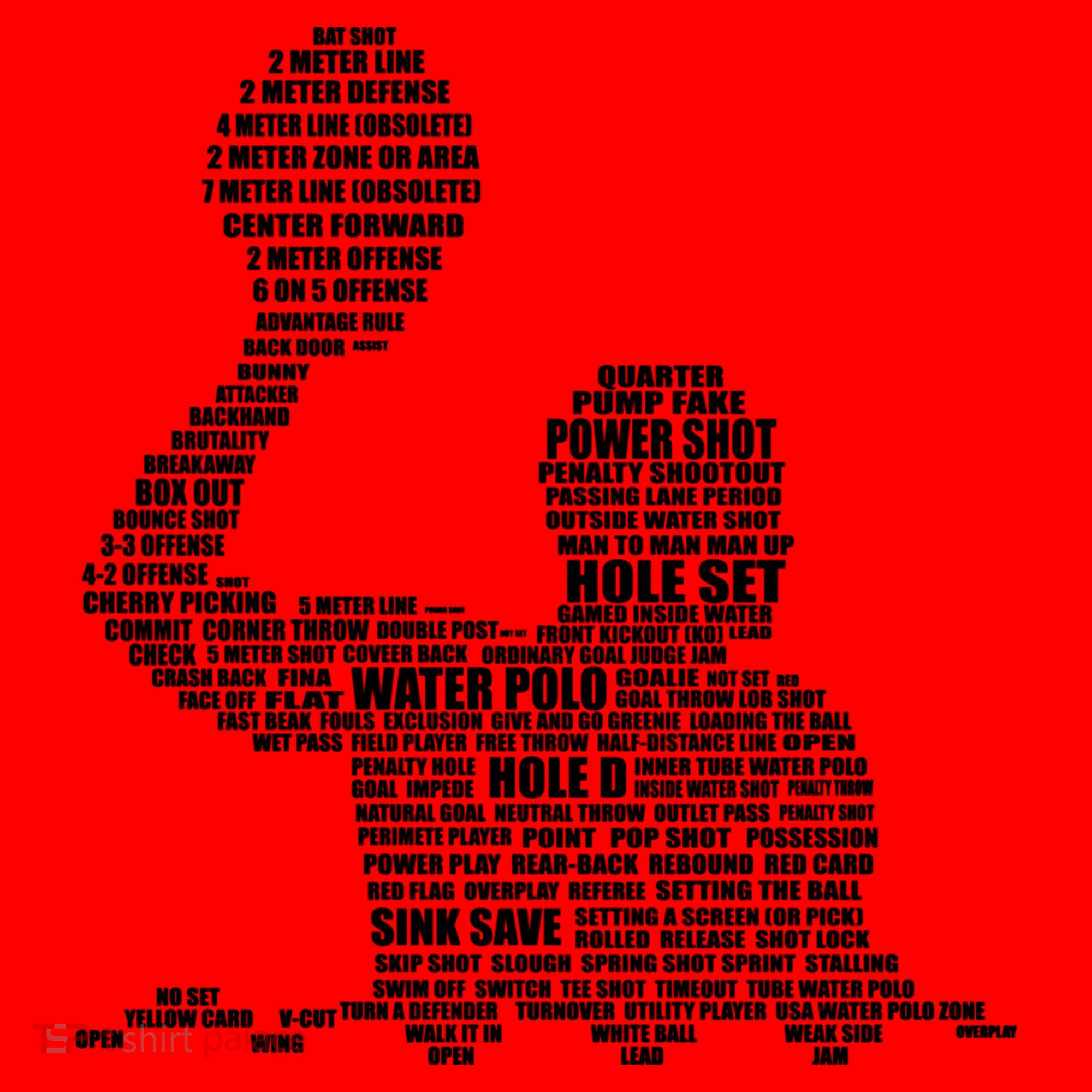 Waterpolo Player Word Cloud Water Polo Players Coach Gift Cool Gift Santa Hat