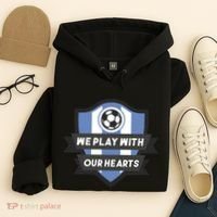We Play With Our Hearts Soccer Player Hoodie thumb 4