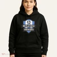 We Play With Our Hearts Soccer Player Hoodie thumb 5