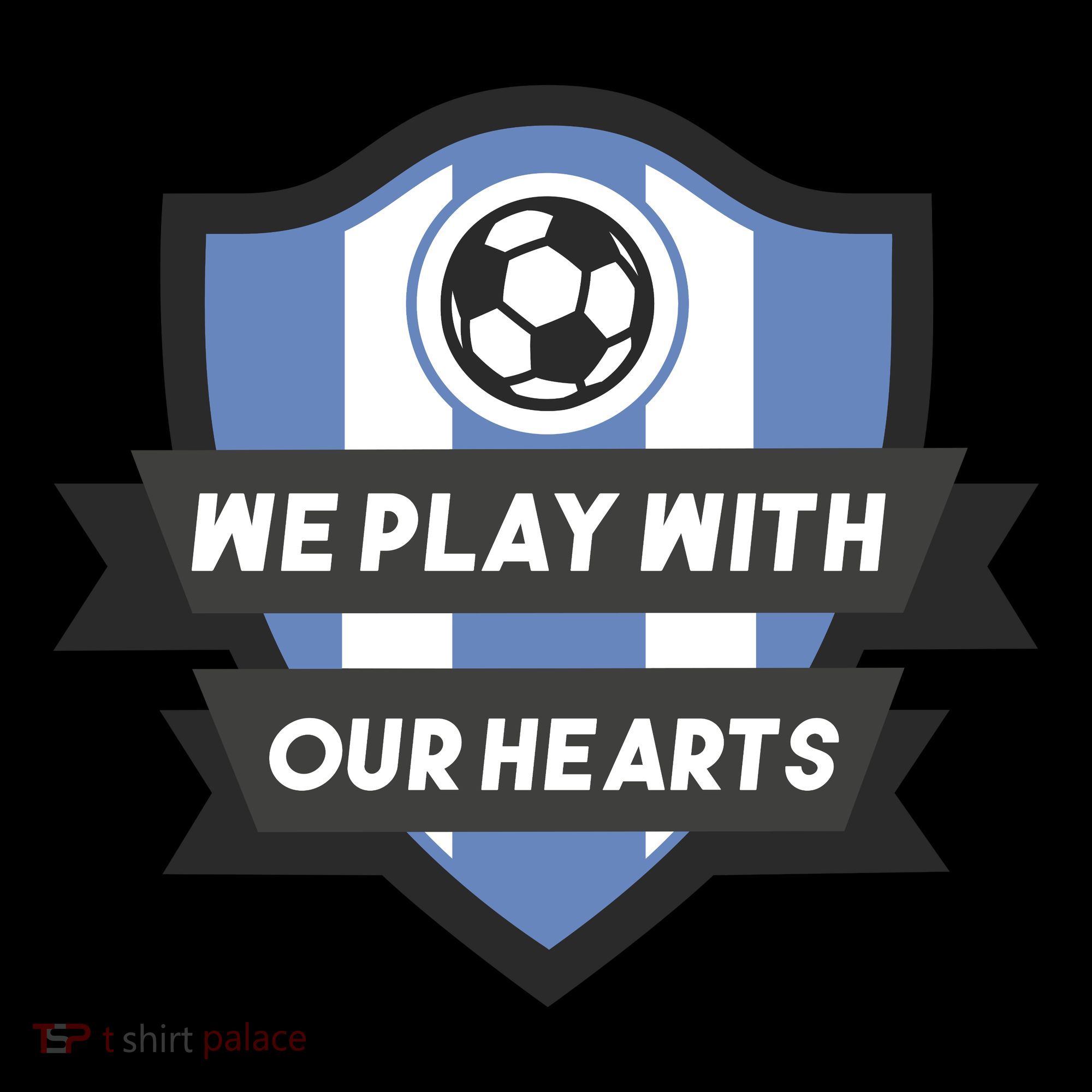 We Play With Our Hearts Soccer Player Women's Hoodie