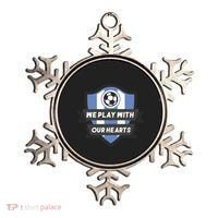 We Play With Our Hearts Soccer Player Ornament thumb 0