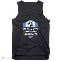 We Play With Our Hearts Soccer Player Tank Top thumb 0