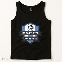 We Play With Our Hearts Soccer Player Tank Top thumb 2