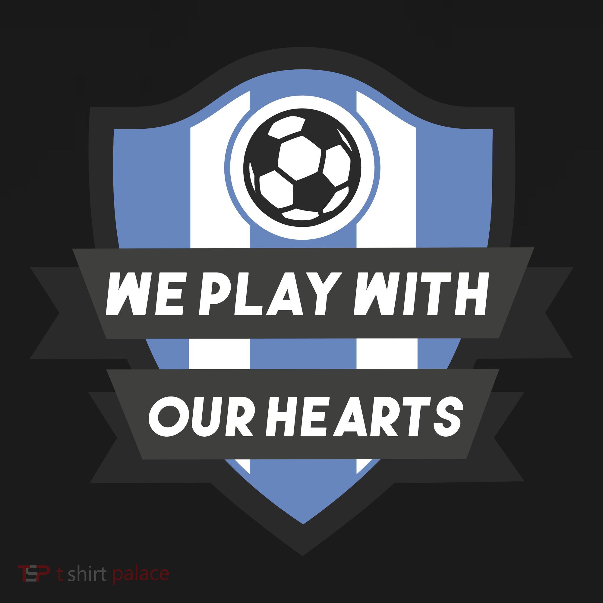 We Play With Our Hearts Soccer Player Tank Top