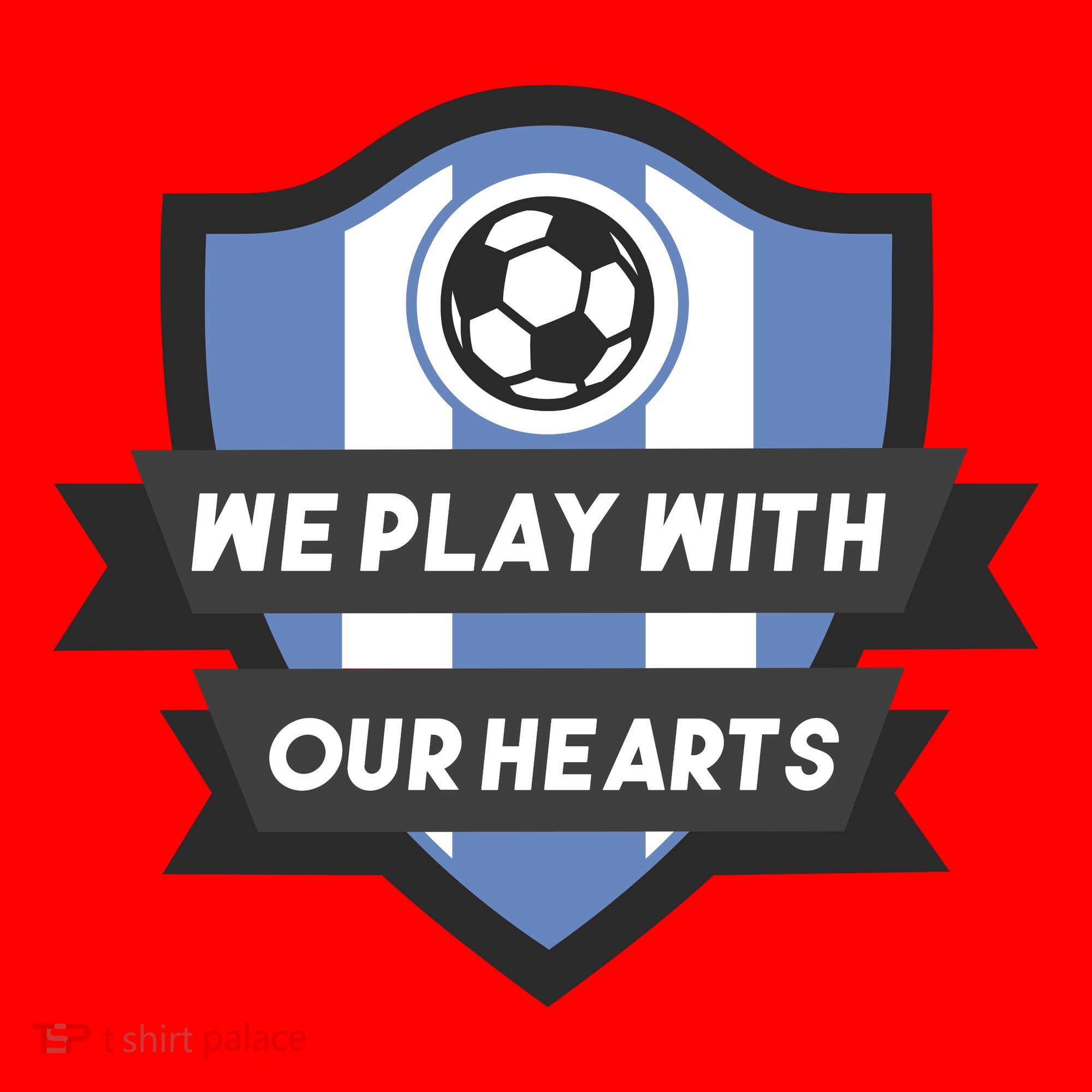 We Play With Our Hearts Soccer Player Santa Hat