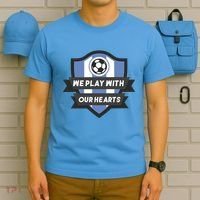 We Play With Our Hearts Soccer Player T-Shirt thumb 5