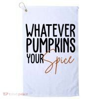 Whatever Pumpkins Your Spice Festive Fall Golf Towel thumb 0