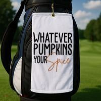 Whatever Pumpkins Your Spice Festive Fall Golf Towel thumb 2