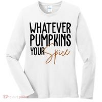 Whatever Pumpkins Your Spice Festive Fall Women's Long Sleeve Shirt thumb 0