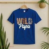 Wild Papa Zoo Born Two Be Wild Bgiftday Safari Jungle Animal Gift T-Shirt thumb 2