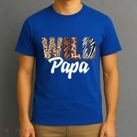 Wild Papa Zoo Born Two Be Wild Bgiftday Safari Jungle Animal Gift T-Shirt thumb 3