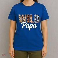 Wild Papa Zoo Born Two Be Wild Bgiftday Safari Jungle Animal Gift T-Shirt thumb 4