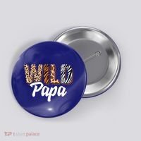 Wild Papa Zoo Born Two Be Wild Bgiftday Safari Jungle Animal Gift Button thumb 0