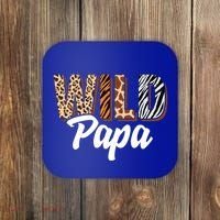 Wild Papa Zoo Born Two Be Wild Bgiftday Safari Jungle Animal Gift Coaster thumb 0