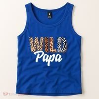 Wild Papa Zoo Born Two Be Wild Bgiftday Safari Jungle Animal Gift Tank Top thumb 2