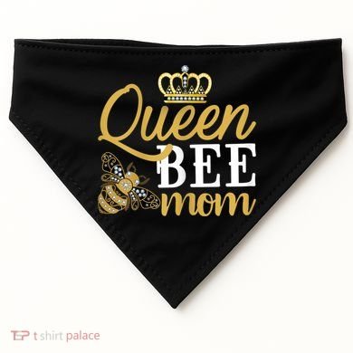 Womens Queen Bee Mom USA-Made Doggie Bandana