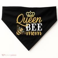Womens Queen Bee Mom USA-Made Doggie Bandana thumb 0